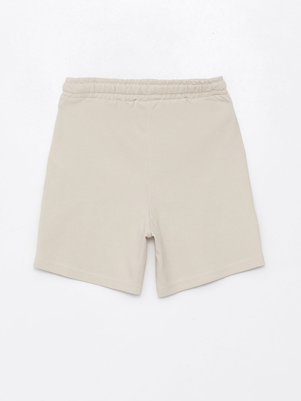 Bej Beli Lastikli Basic Erkek Çocuk Şort-2