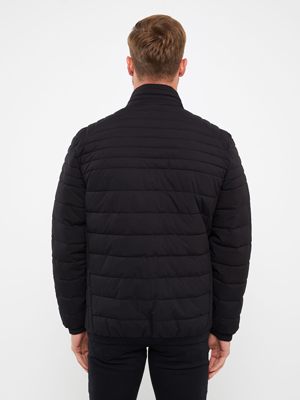 Standard Fit Funnel Neck Men's Puffer Coat-4