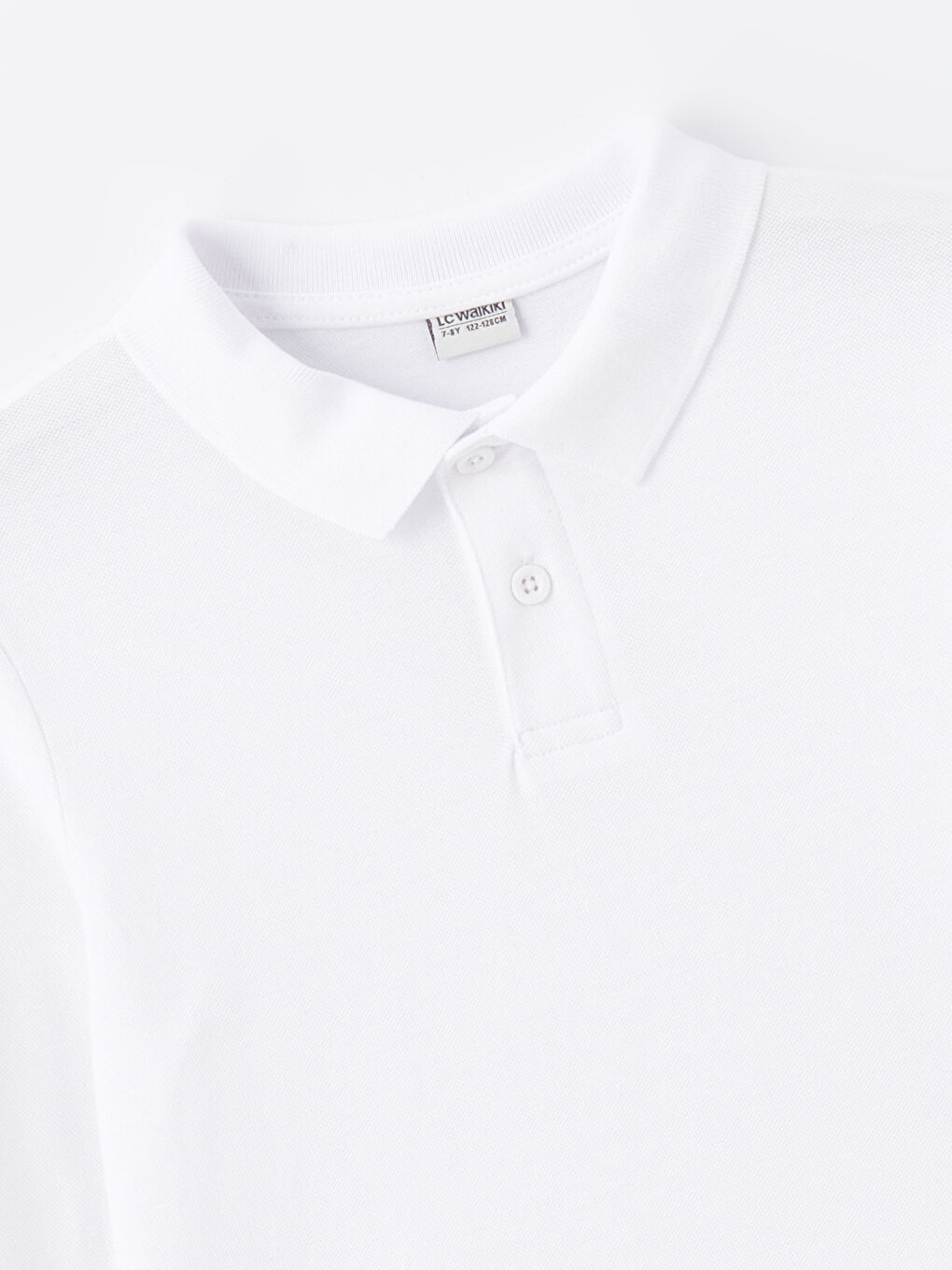 Beyaz Polo Yaka Basic Erkek Çocuk Tişört 2'li-3