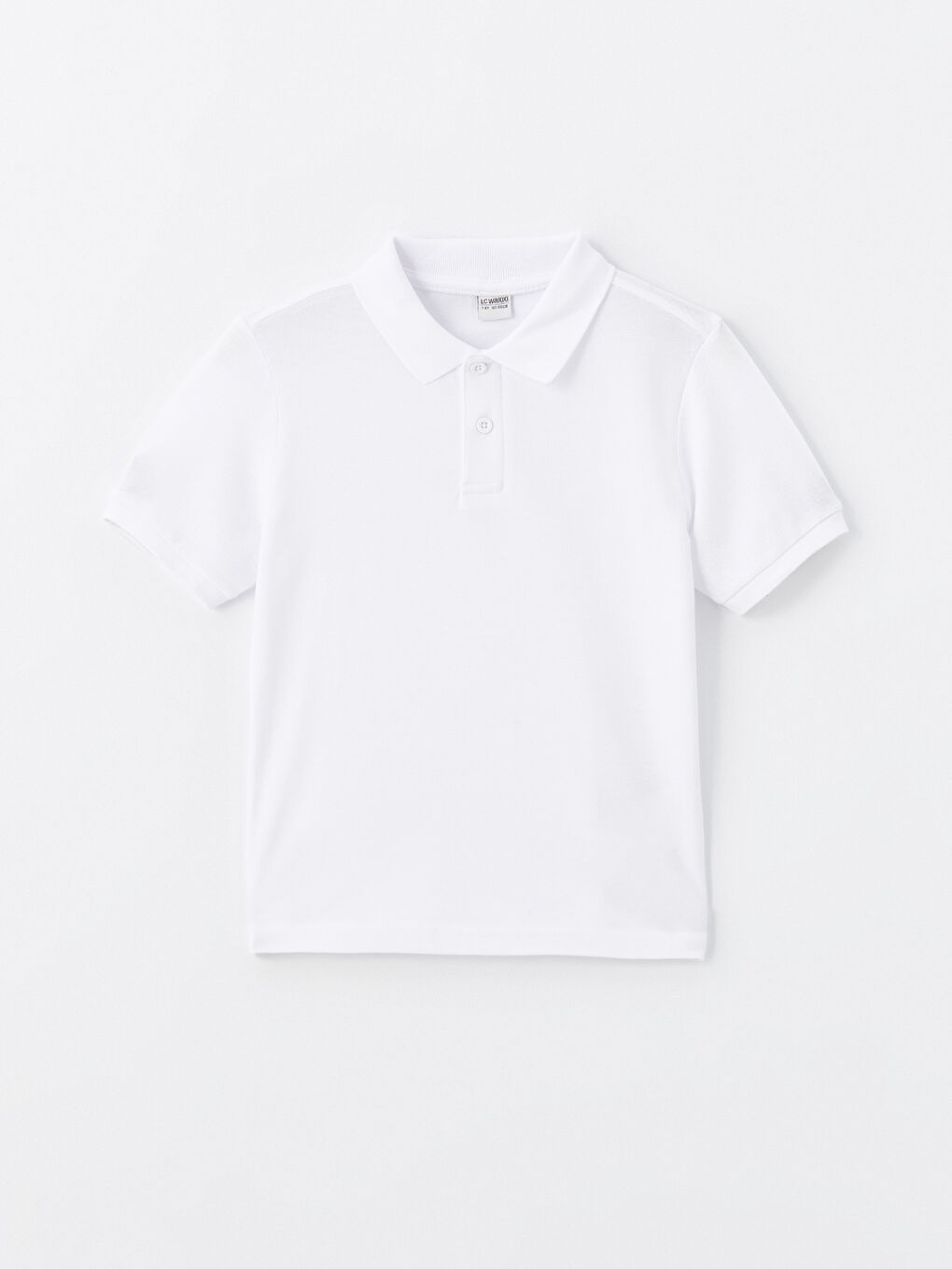 Beyaz Polo Yaka Basic Erkek Çocuk Tişört 2'li-5