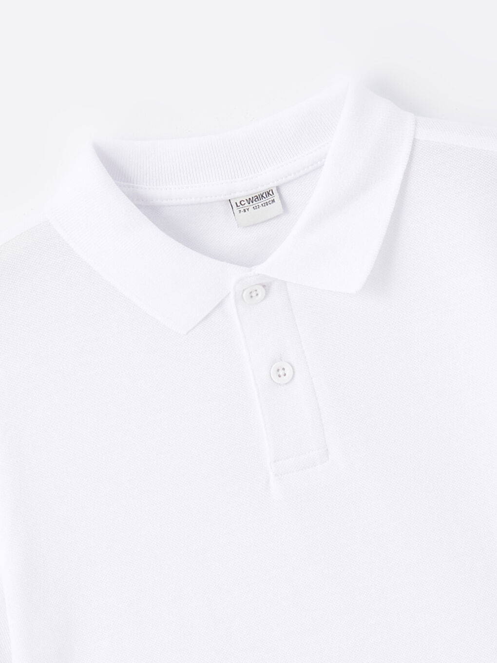 Beyaz Polo Yaka Basic Erkek Çocuk Tişört 2'li-6