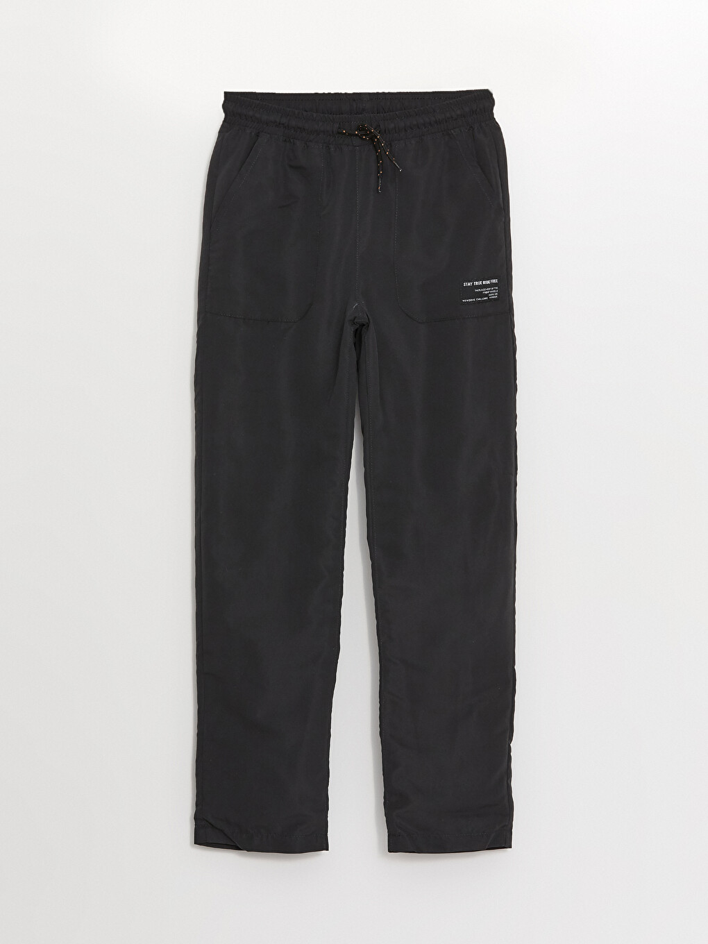 Elastic Waist Printed Fleece Lined Boys Trousers