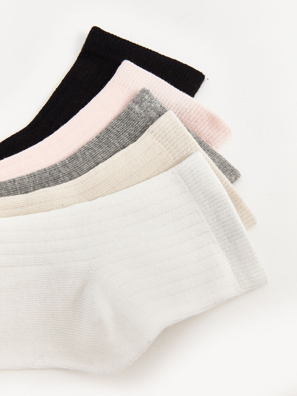 Women's Plain Ankle Socks 5 Pack-2