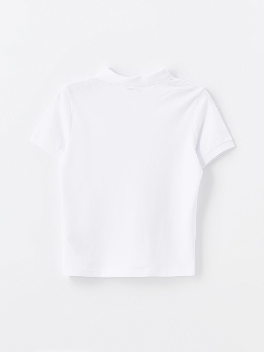 Beyaz Polo Yaka Basic Kız Çocuk Tişört 2'li-6
