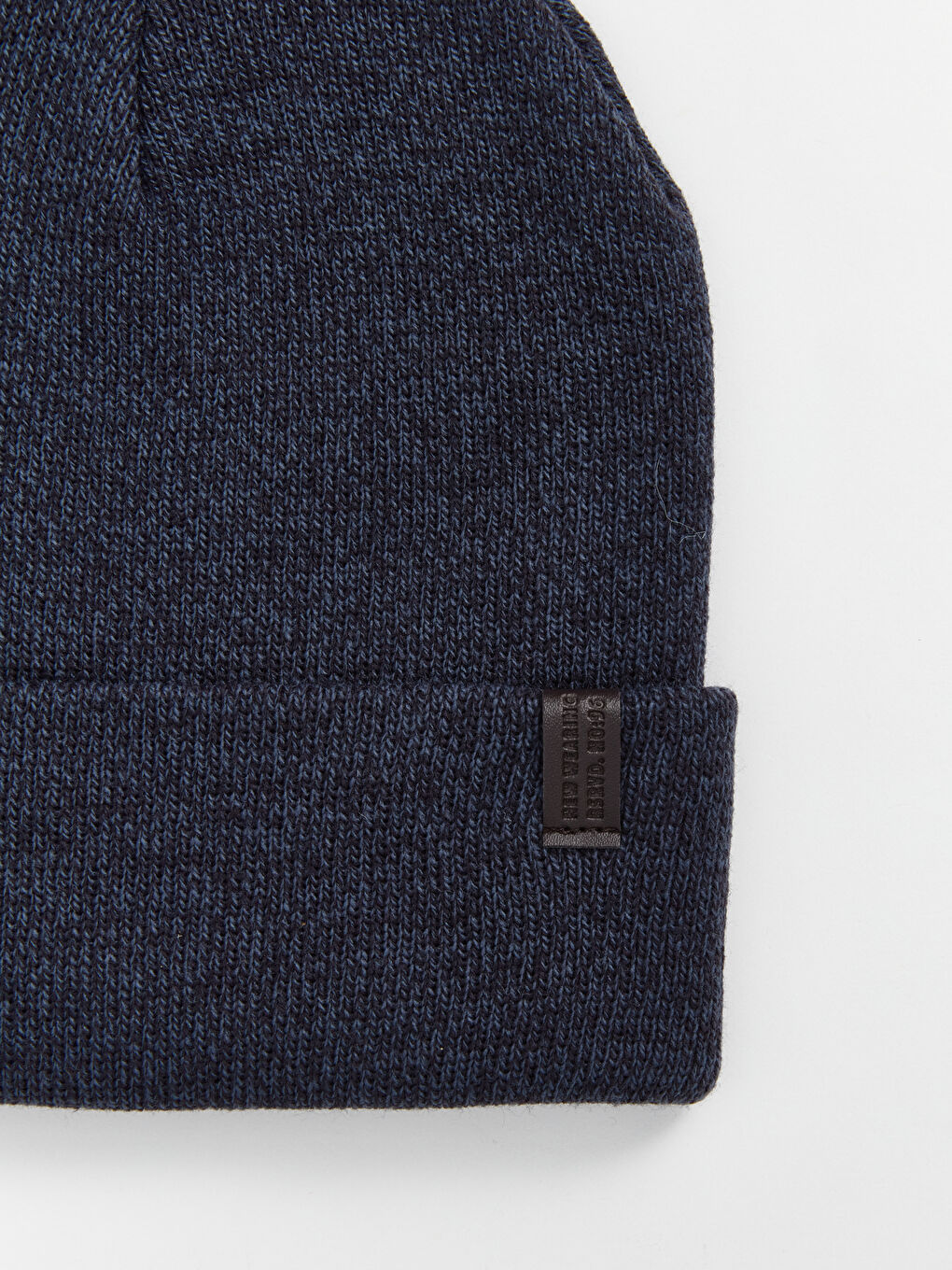 Lacivert Etiket Detaylı Erkek Bere-3