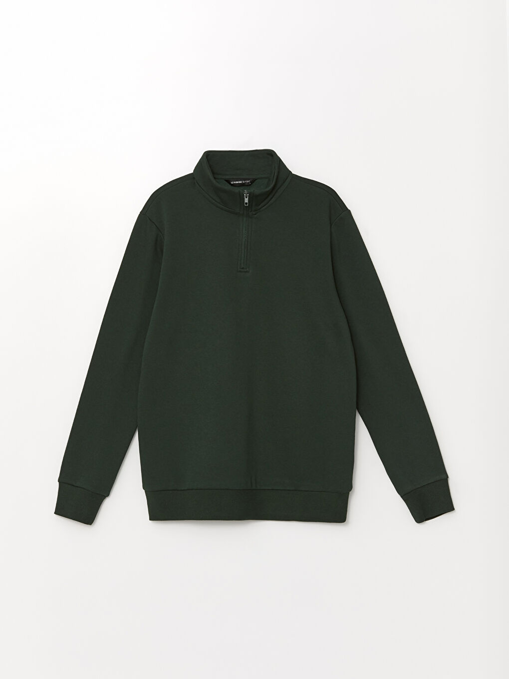 سویتشێرتی ئه‌ستووری قۆڵ درێژی سادە بۆ پیاوان بە یه‌خه‌ی مل بەرز-5