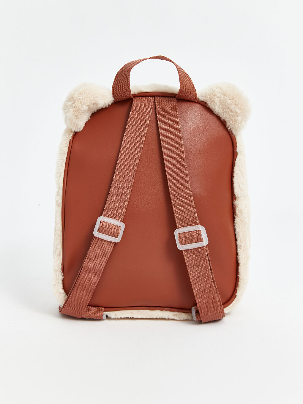 Ekru Pelüş Kız Çocuk Sırt Çantası-3