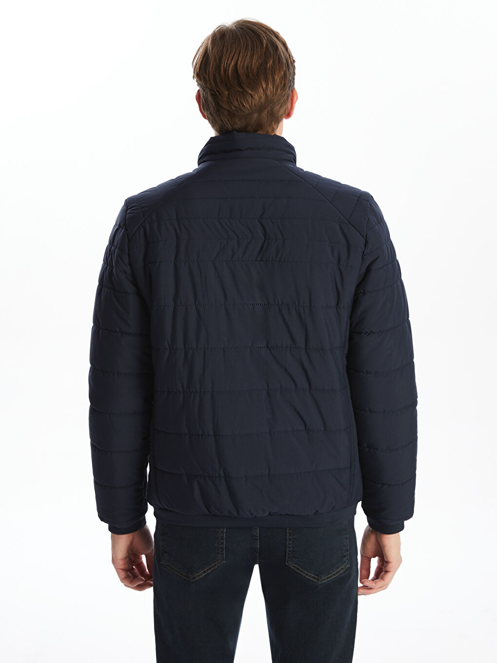 Standard Fit Funnel Neck Men's Puffer Coat -S30866Z8-RFD