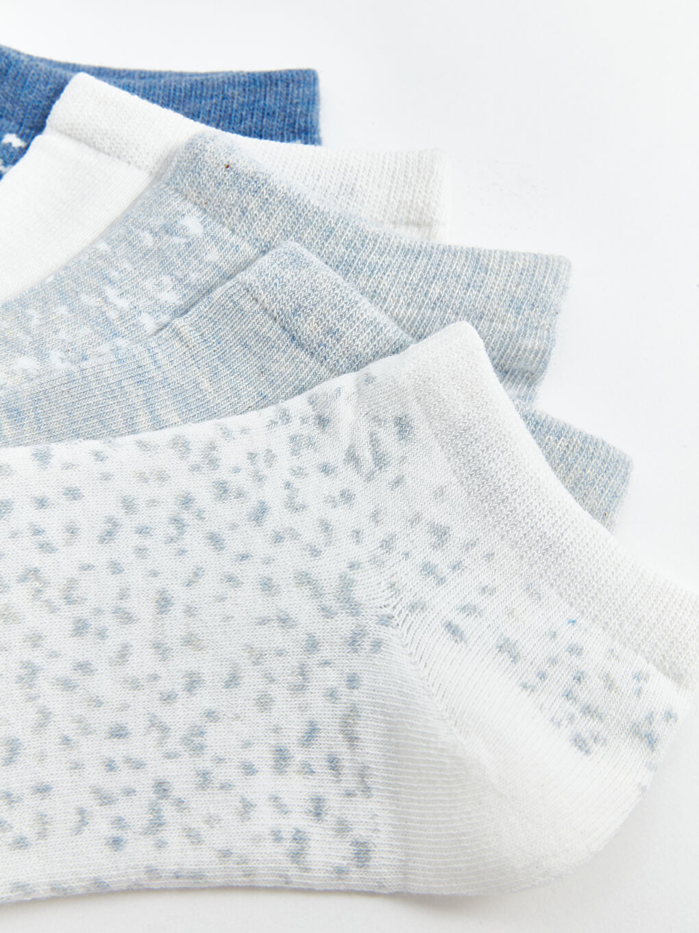 Ekru Desenli Kadın Patik Çorap 5'li-2