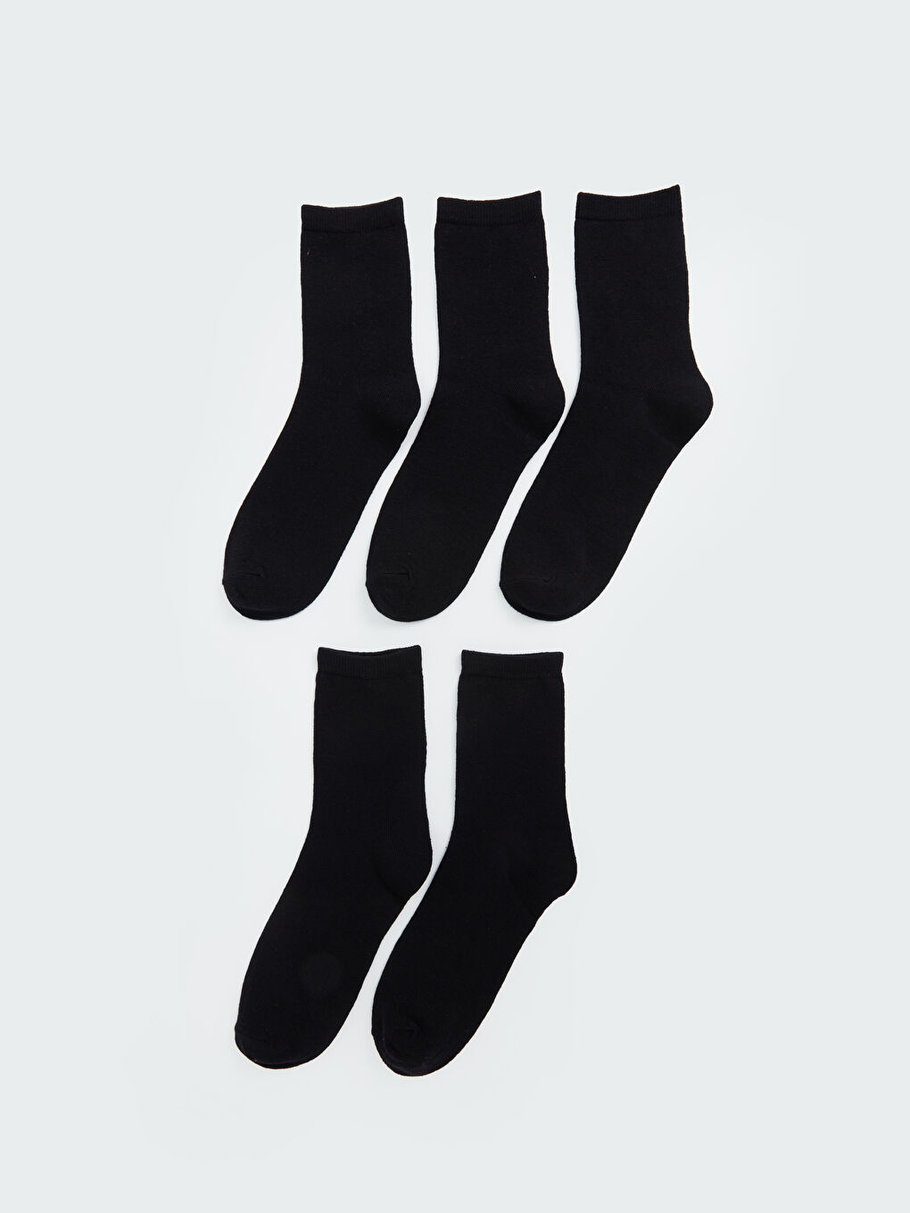 Women's Plain Ankle Socks 5 Pack