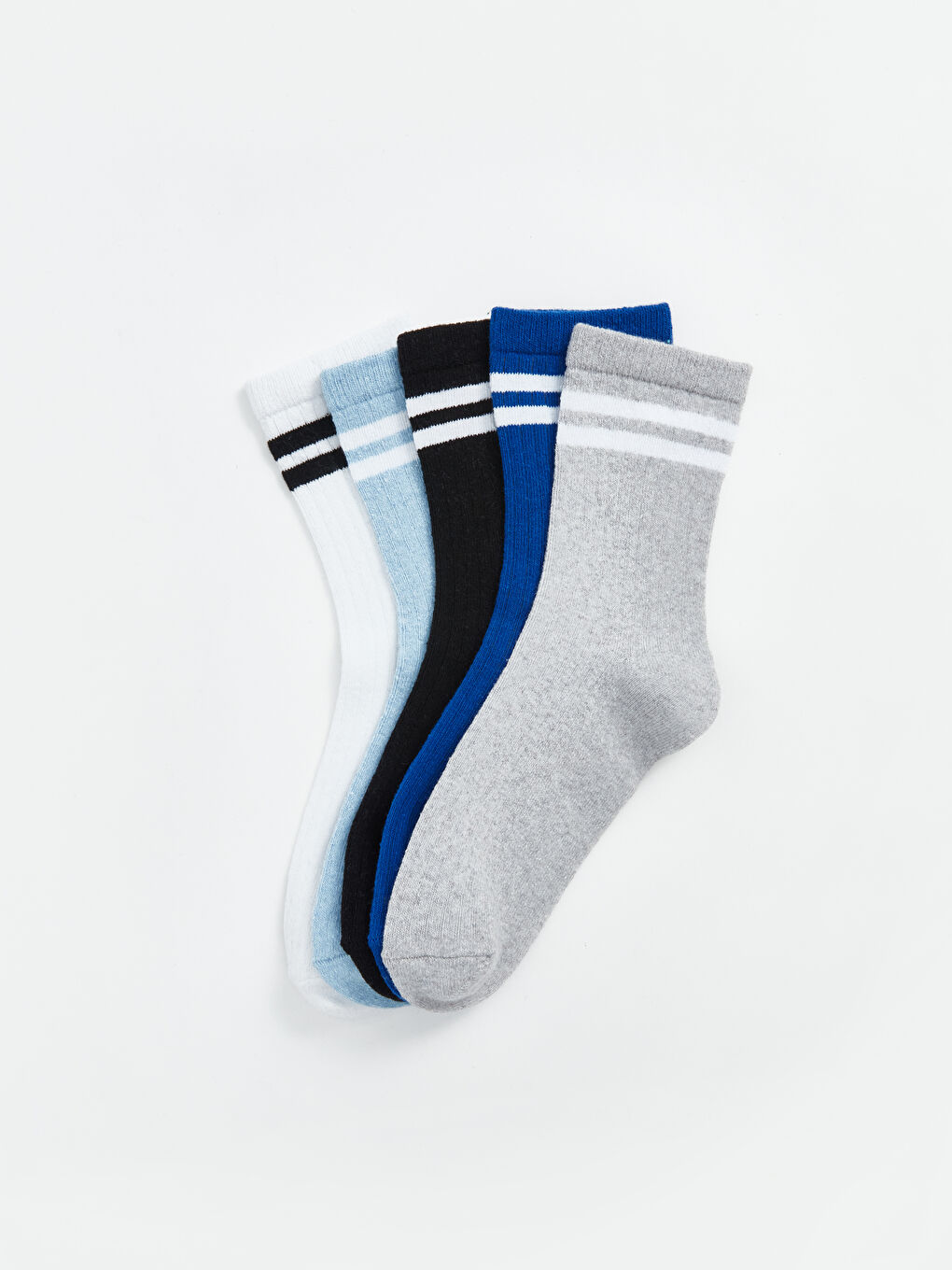 Striped Boys' Ankle Socks 5 Pack-1
