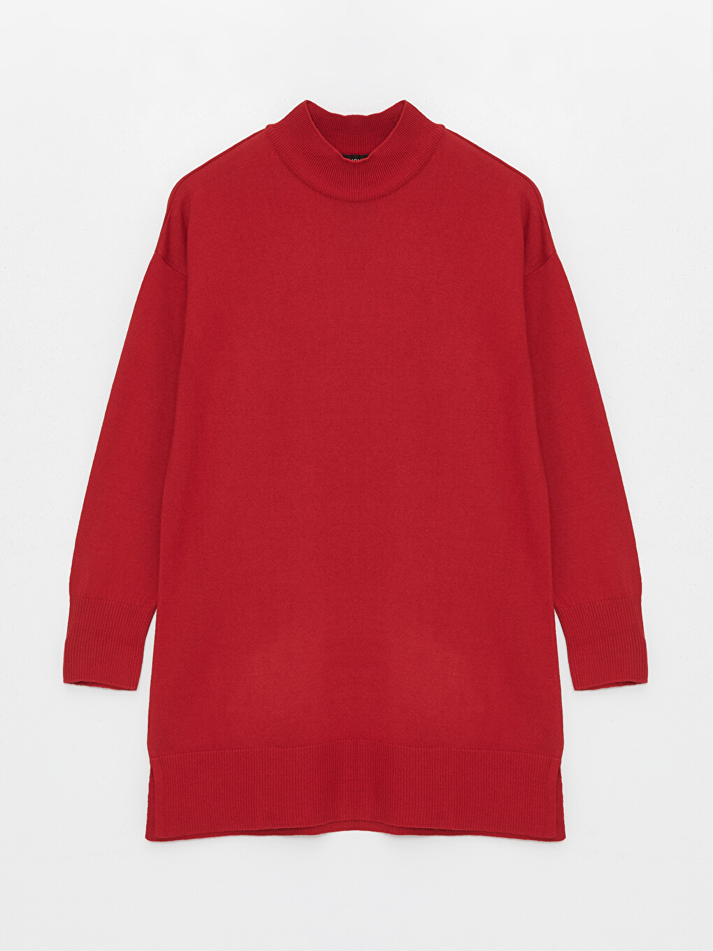 Half Turtleneck Plain Long Sleeve Women's Knitwear Tunic-9