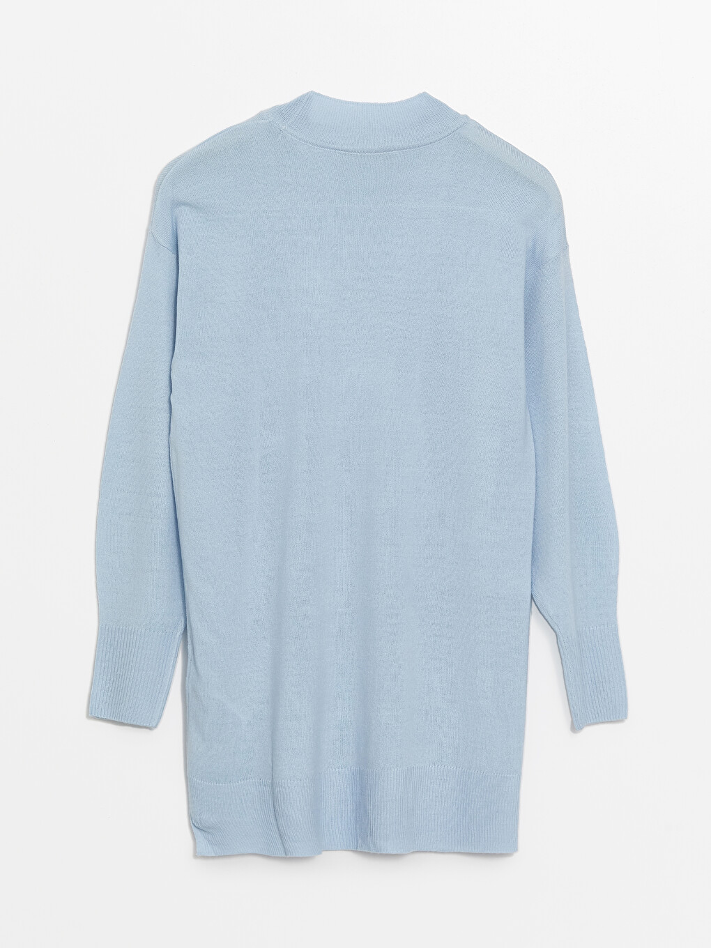 Half Turtleneck Plain Long Sleeve Women's Knitwear Tunic-5