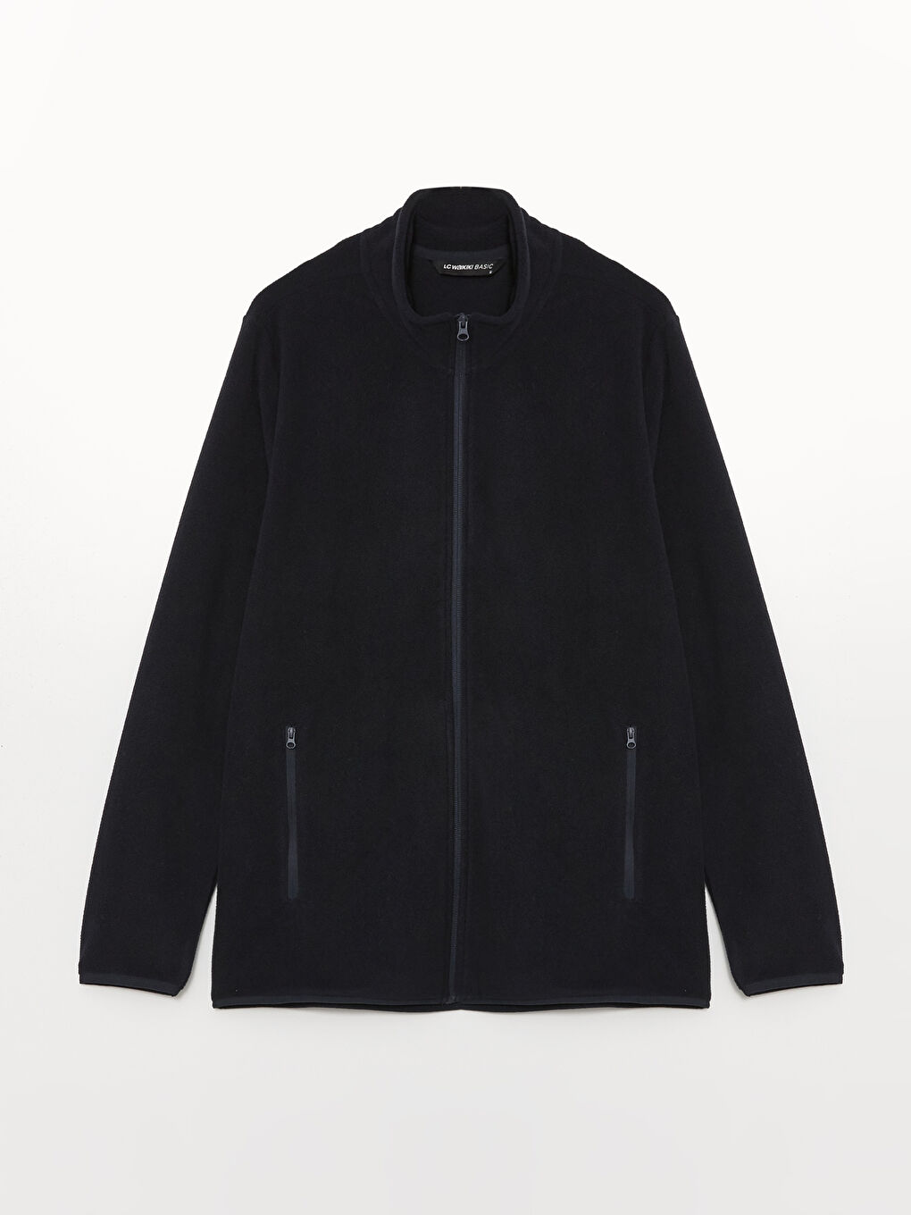 Funnel Neck Long Sleeve Men's Polar Cardigan-5