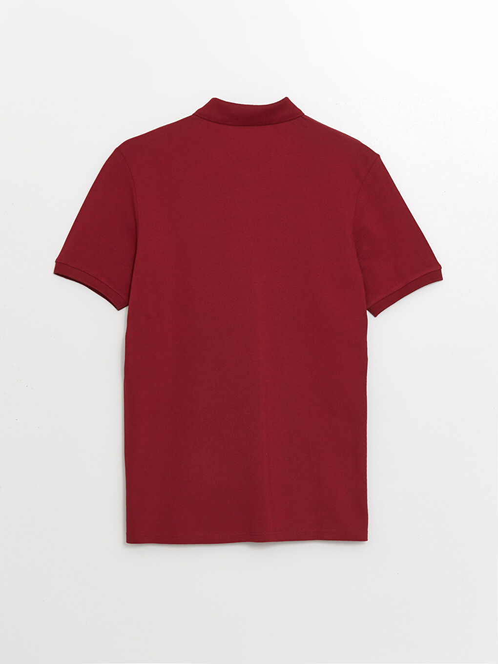 Bordo Polo Yaka Kısa Kollu Pike Erkek Tişört-9