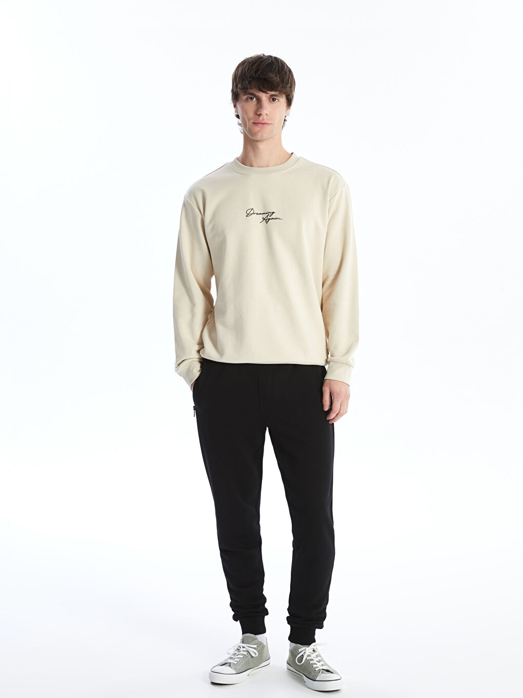 Siyah Slim Fit Erkek Jogger Eşofman Altı-1