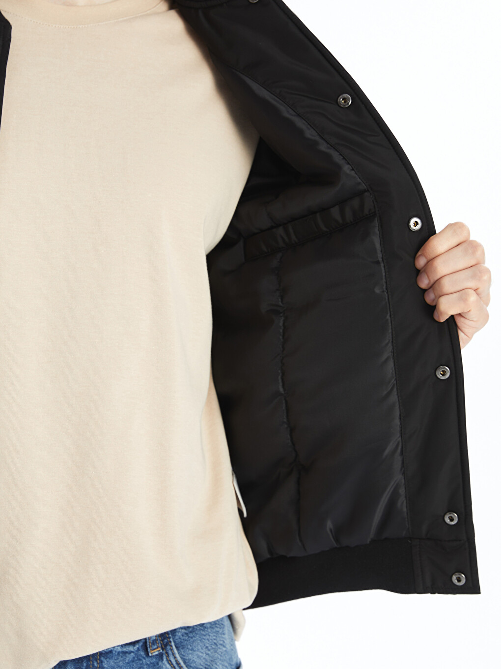 Manteau Pour Hommes À Col Université Coupe Régulière-3