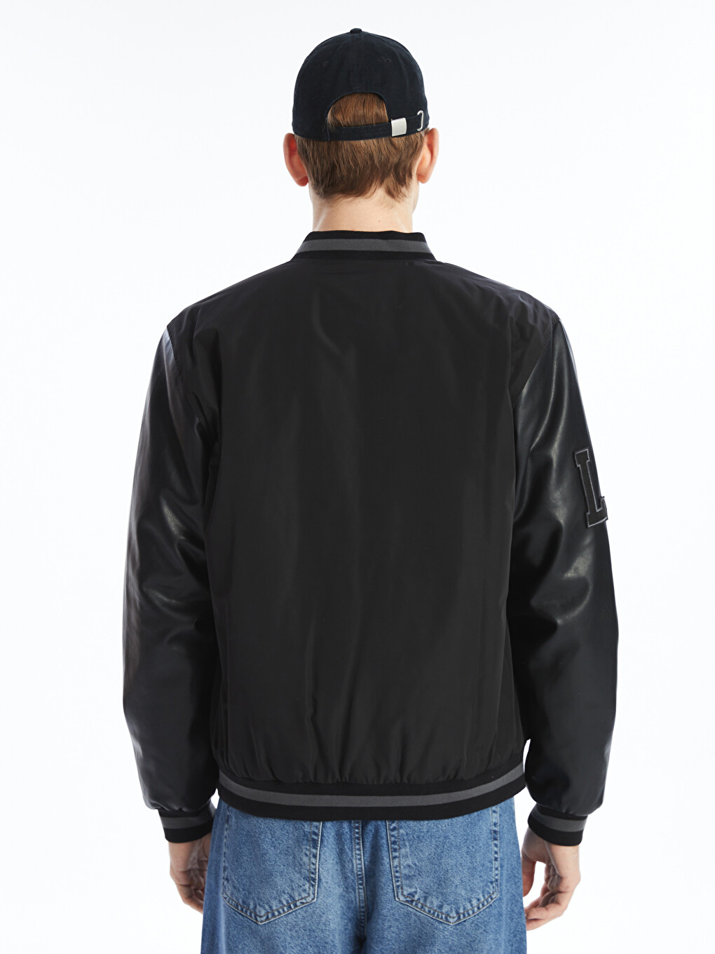 Manteau Pour Hommes À Col Université Coupe Régulière-4