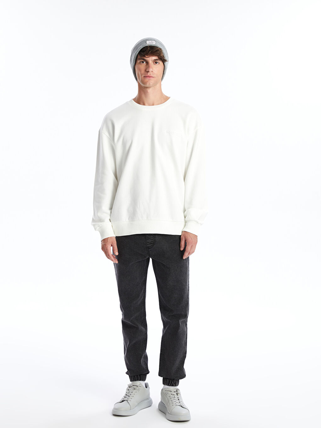 Men's Label Printed Knitwear Beanie-1