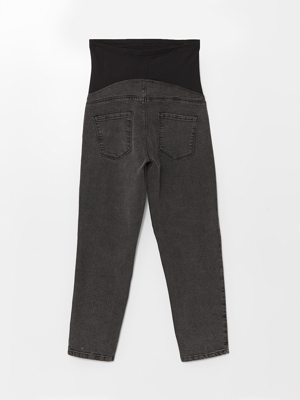 Siyah Karın Panelli Slim Mom Hamile Jean Pantolon-5