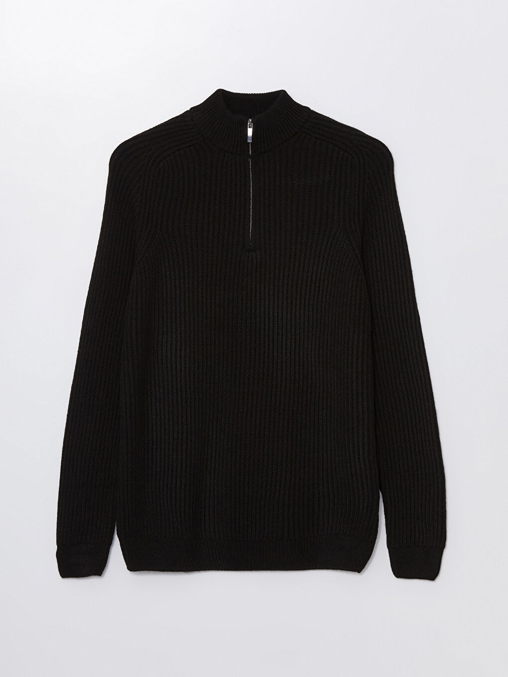 Funnel Neck Long Sleeve Men's Knitwear Sweater-6