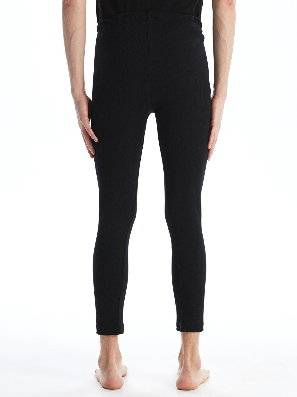 Siyah Standart Kalıp Erkek Pijama Alt-3