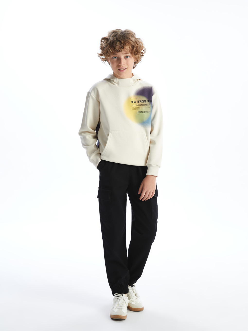 Elastic Waist Boys' Cargo Jogger Trousers