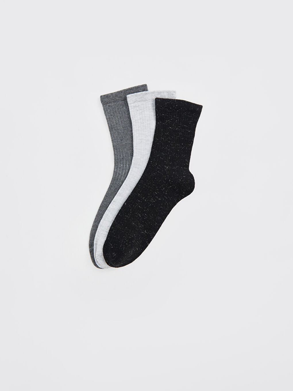 LCW DREAM Women's Plain Ankle Socks 3-packs -S40227Z8-J0F