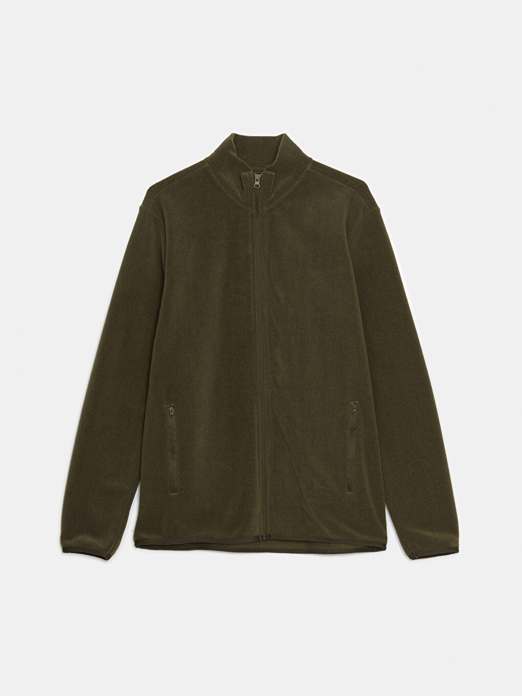 Funnel Neck Long Sleeve Men's Polar Cardigan-4