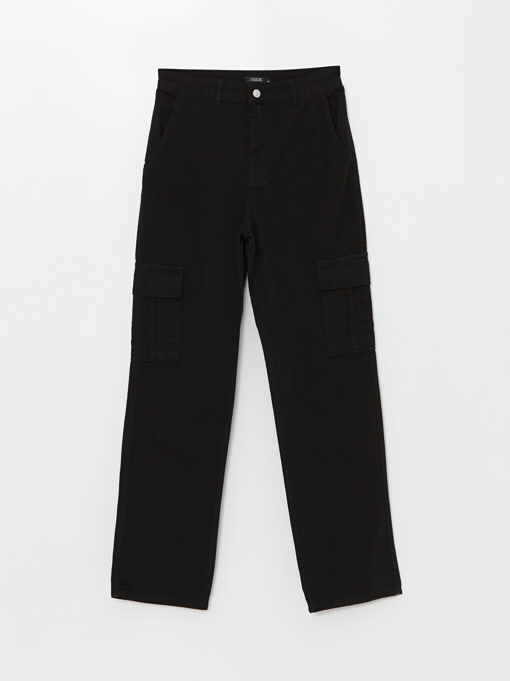 Standard Fit Gabardine Women's Cargo Trousers-4