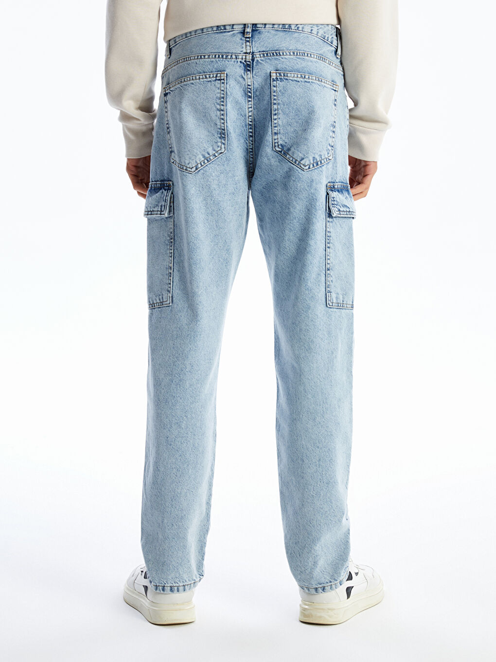 İndigo 700 Straight Fit Erkek Kargo Jean Pantolon-3