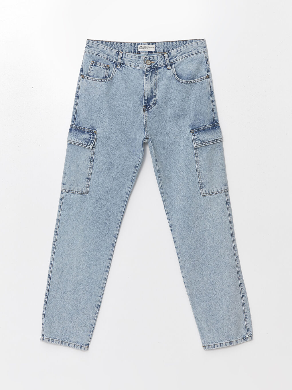 İndigo 700 Straight Fit Erkek Kargo Jean Pantolon-4