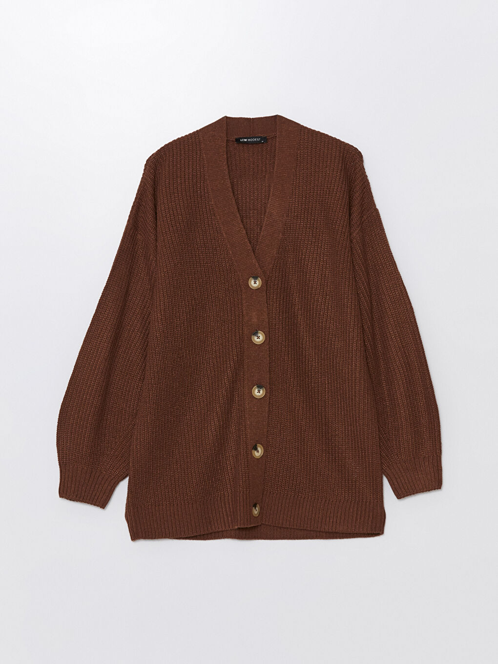 Cardigan en Tricot Oversize pour Femmes à Encolure en V-4