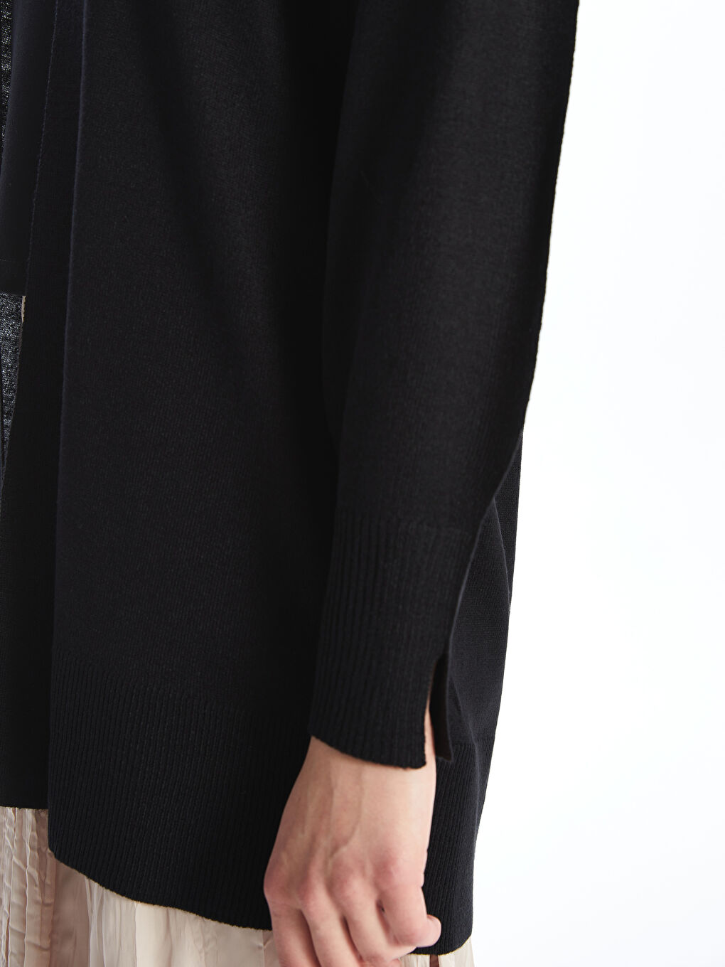 Cardigan pour Femmes à Col Châle Rayé à Manches Longues-3