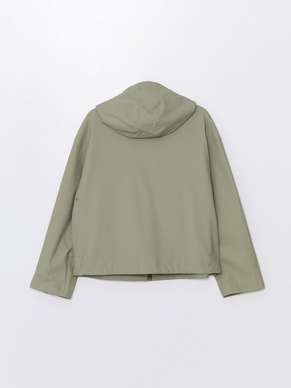 Women's Hooded Plain Raincoat-7