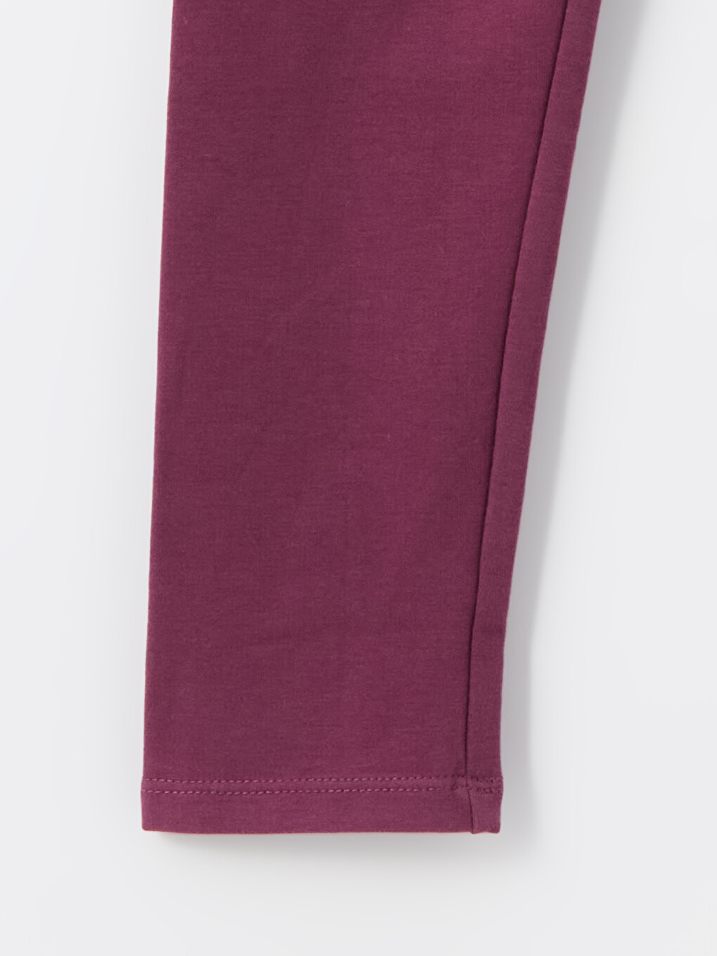 Mürdüm Beli Lastikli Basic Kız Çocuk Tayt-3