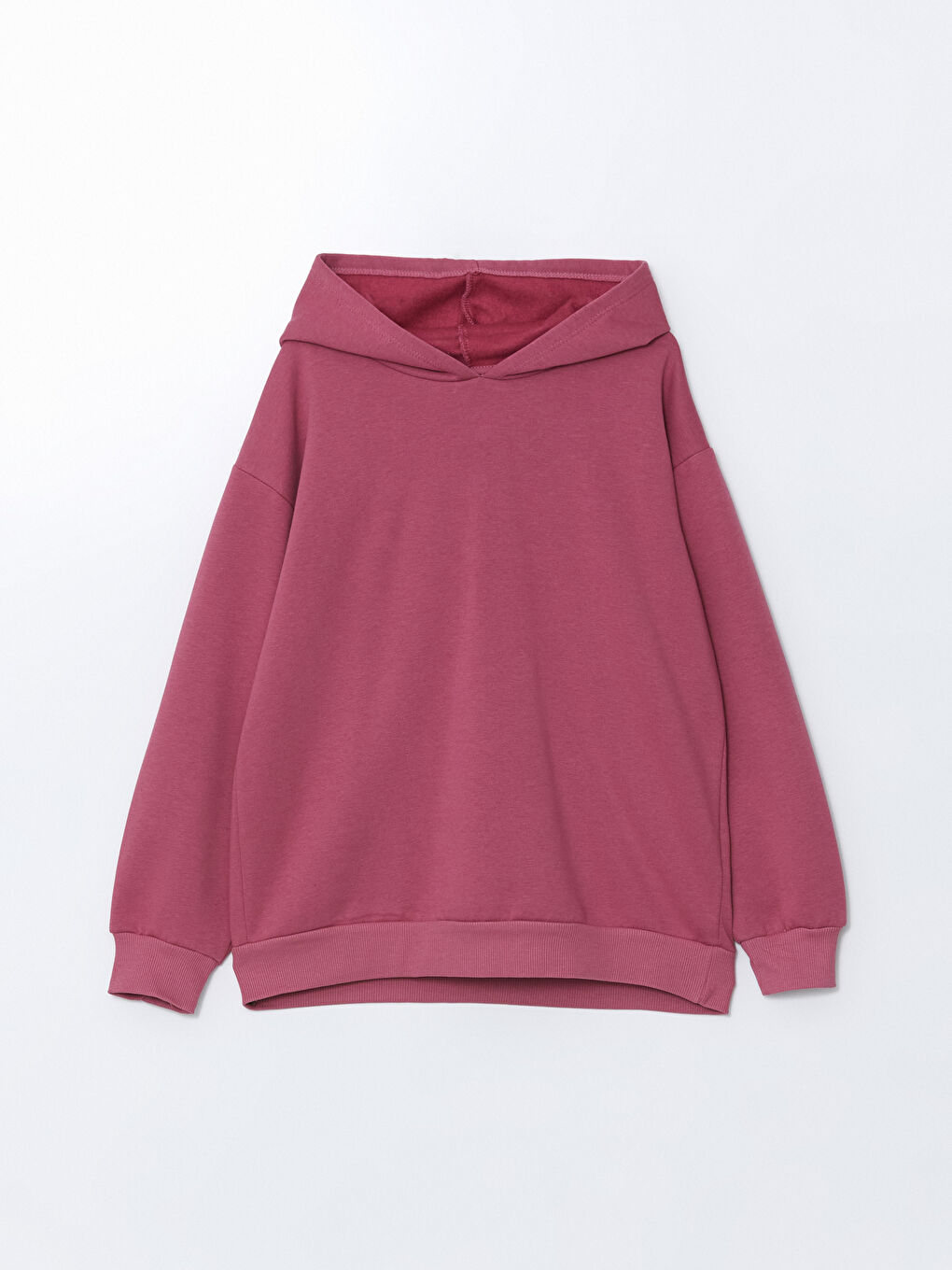 LCW Kids Pembe Kapüşonlu Kız Çocuk Kalın Sweatshirt