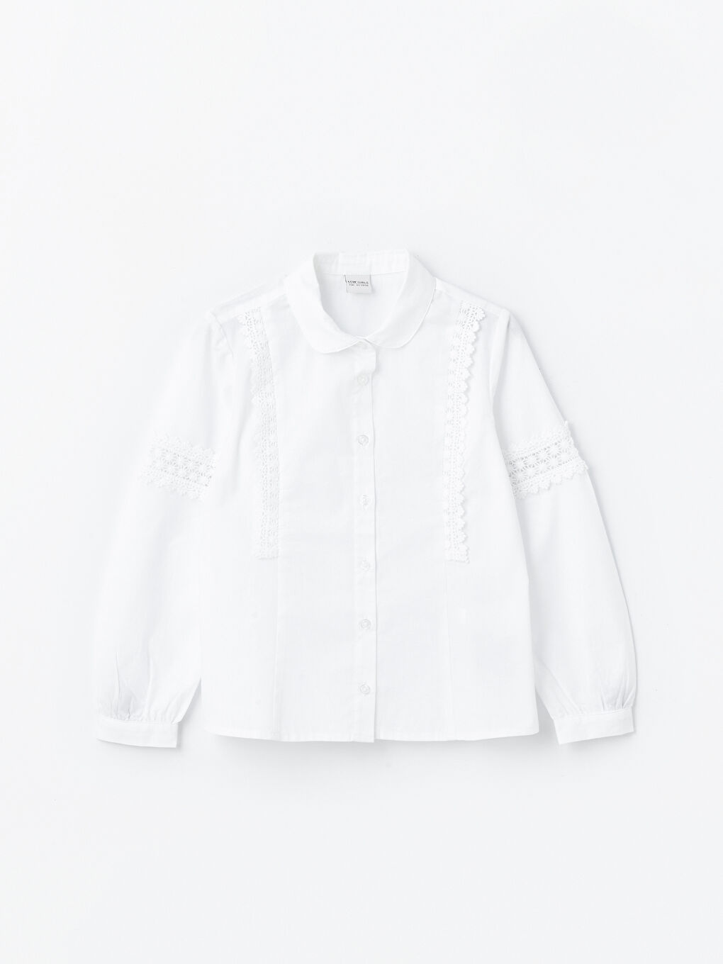 LCW Kids Lace Detailed Long Sleeve Girls' Shirt -W40134Z4-Q6K