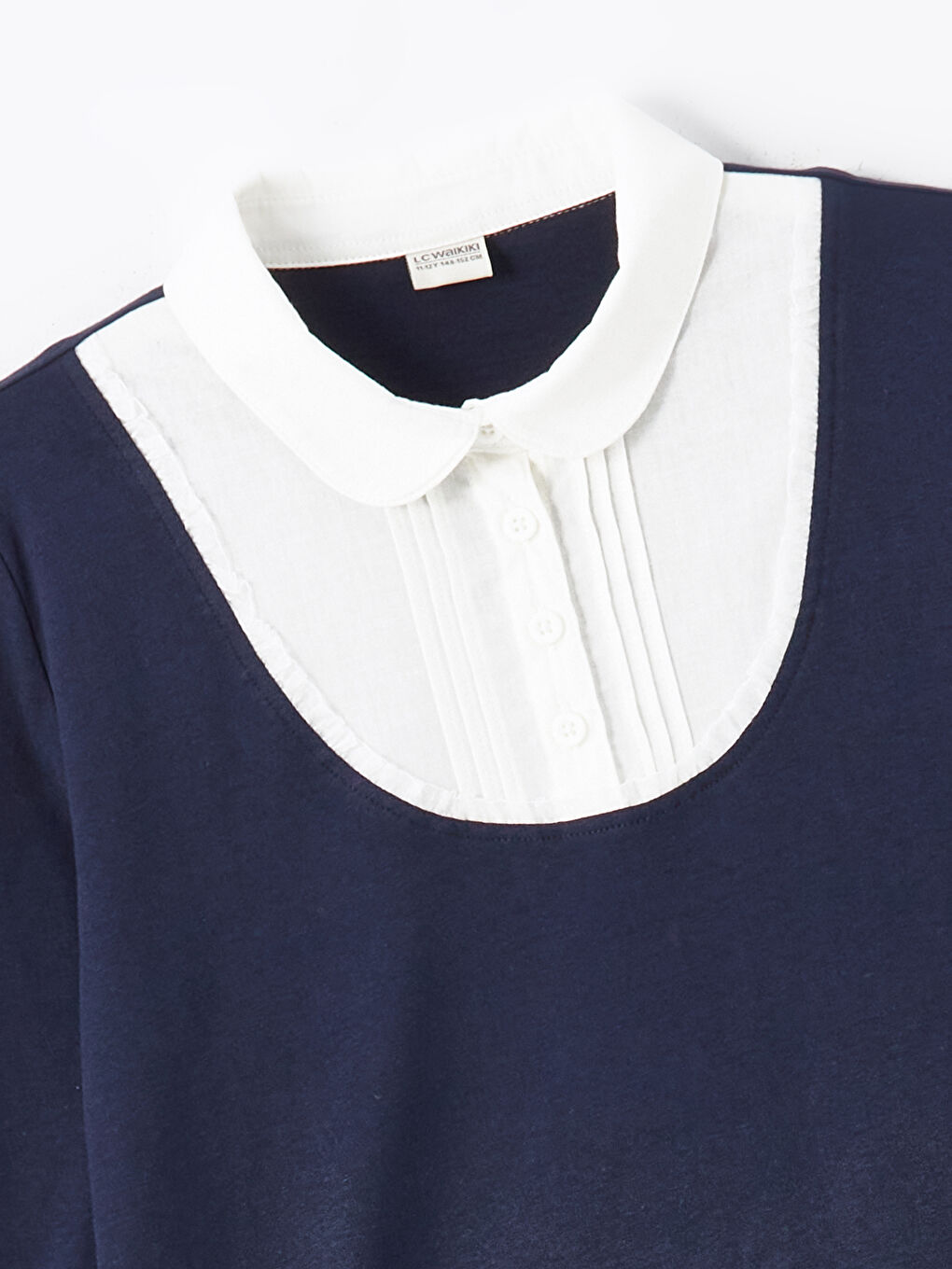 LCW Kids Бебешка Тениска С Яка За Момиче -W40150Z4-HRC