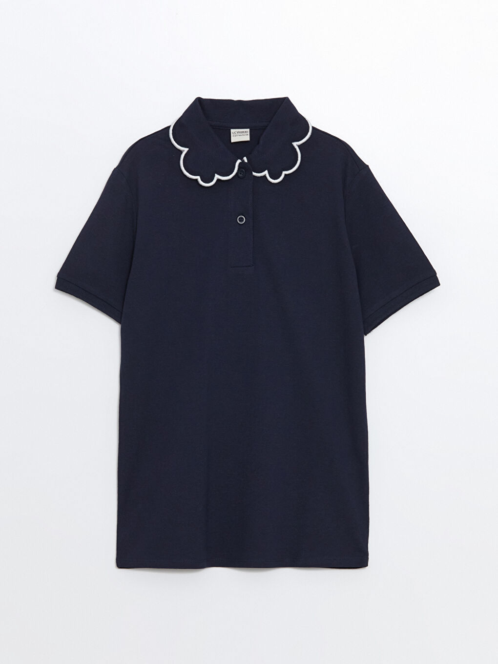 LCW Kids Polo Neck Basic Girls' T-Shirt -W40155Z4-HRC