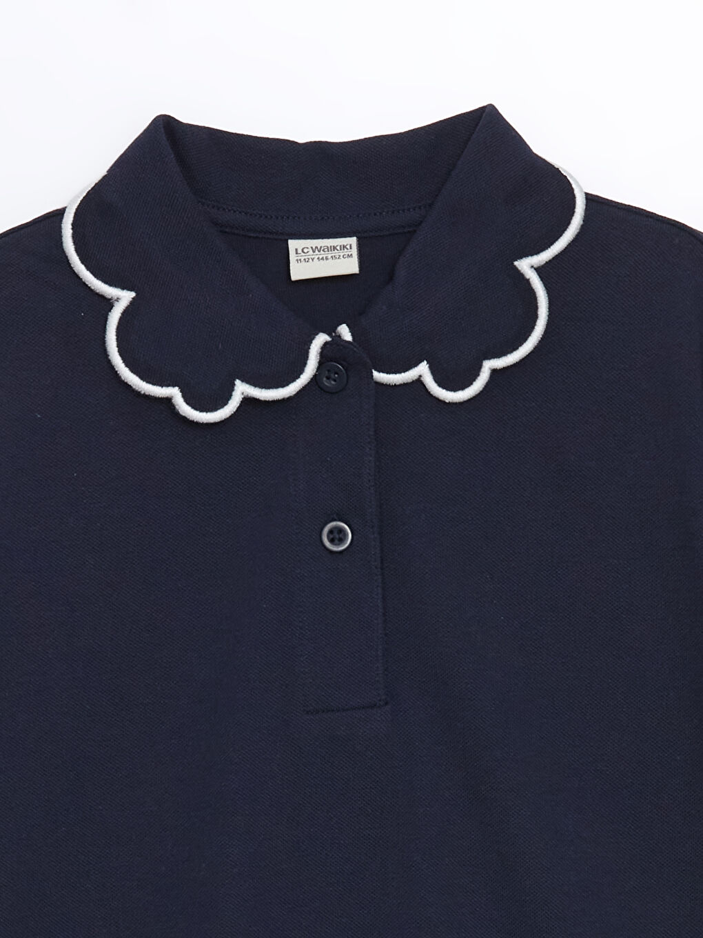 LCW Kids Polo Neck Basic Girls' T-Shirt -W40155Z4-HRC