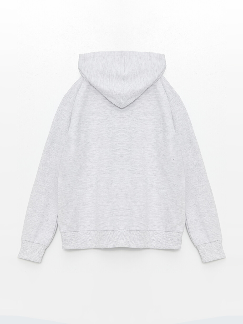 Hooded Basic Long Sleeve Girls' Zippered Sweatshirt-2