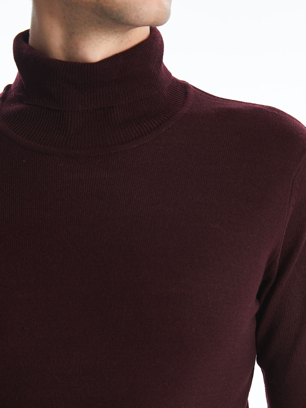 ерлерге арналған биік жағалы ұзын жең трикотаж жемпір-2