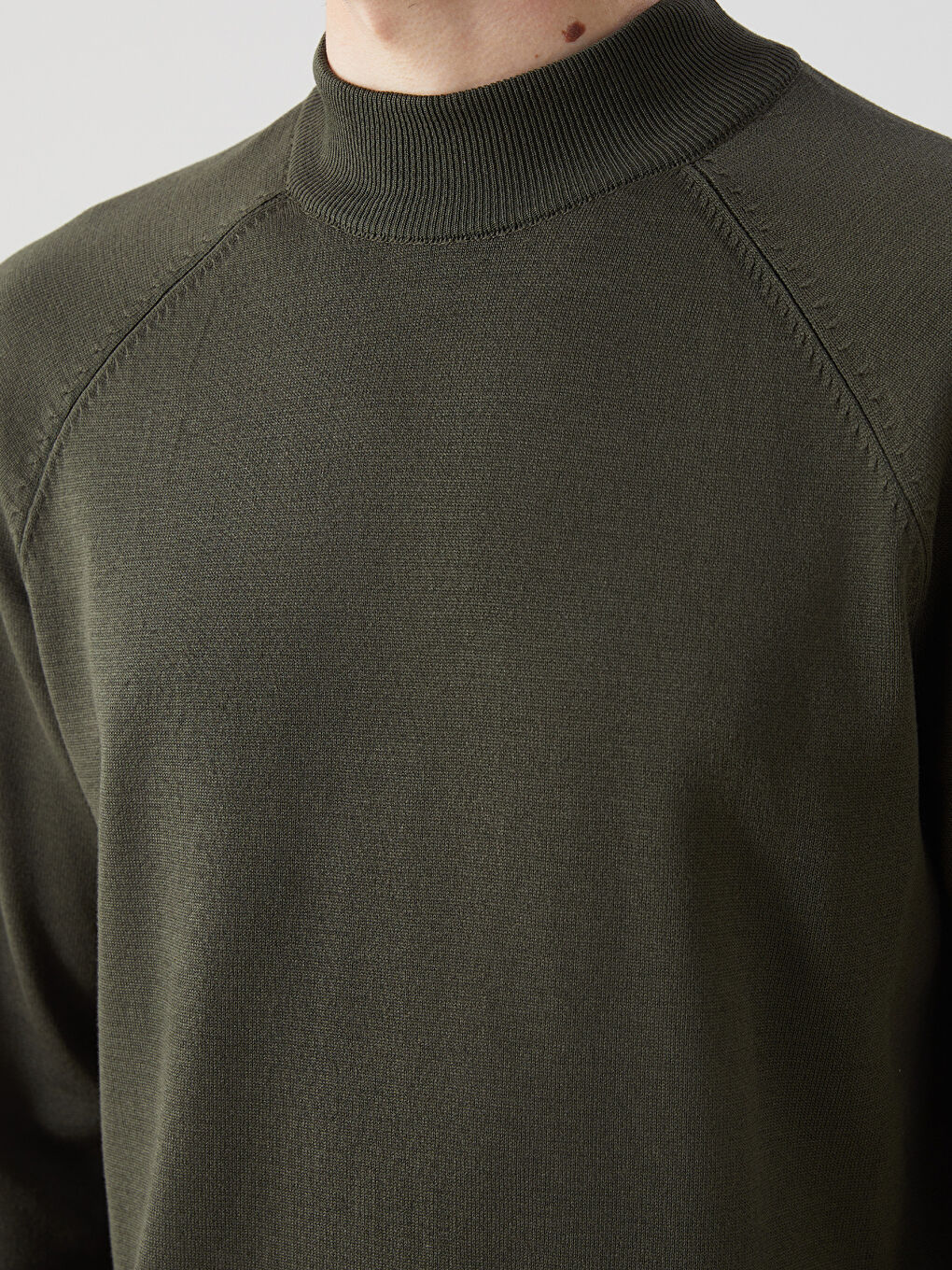 Half Turtleneck Long Sleeve Men's Tricot Sweater -W40191Z8-J2L