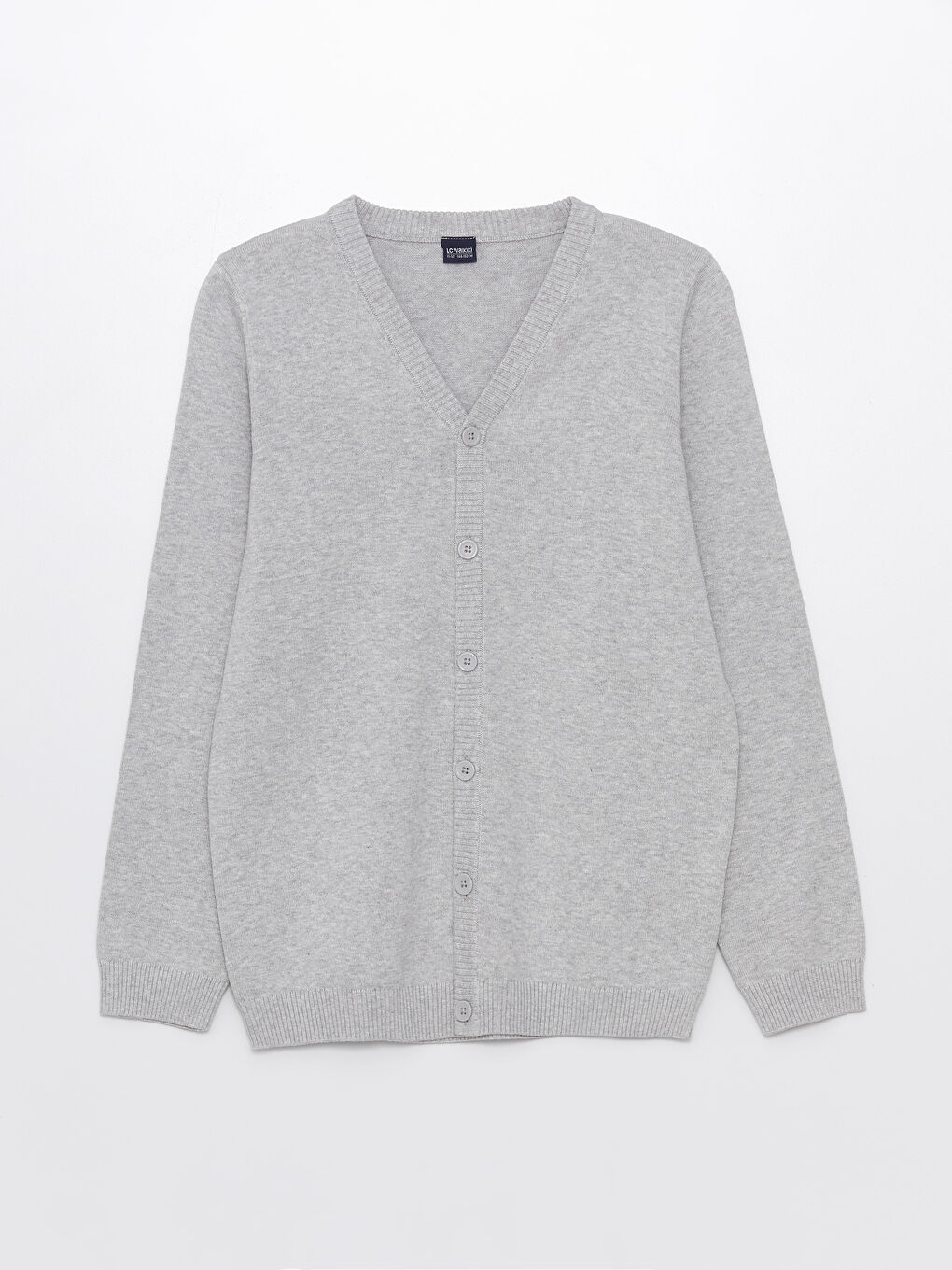 LCW Kids V Neck Basic Long Sleeve Boys' Knitwear Cardigan -W40196Z4-LAL