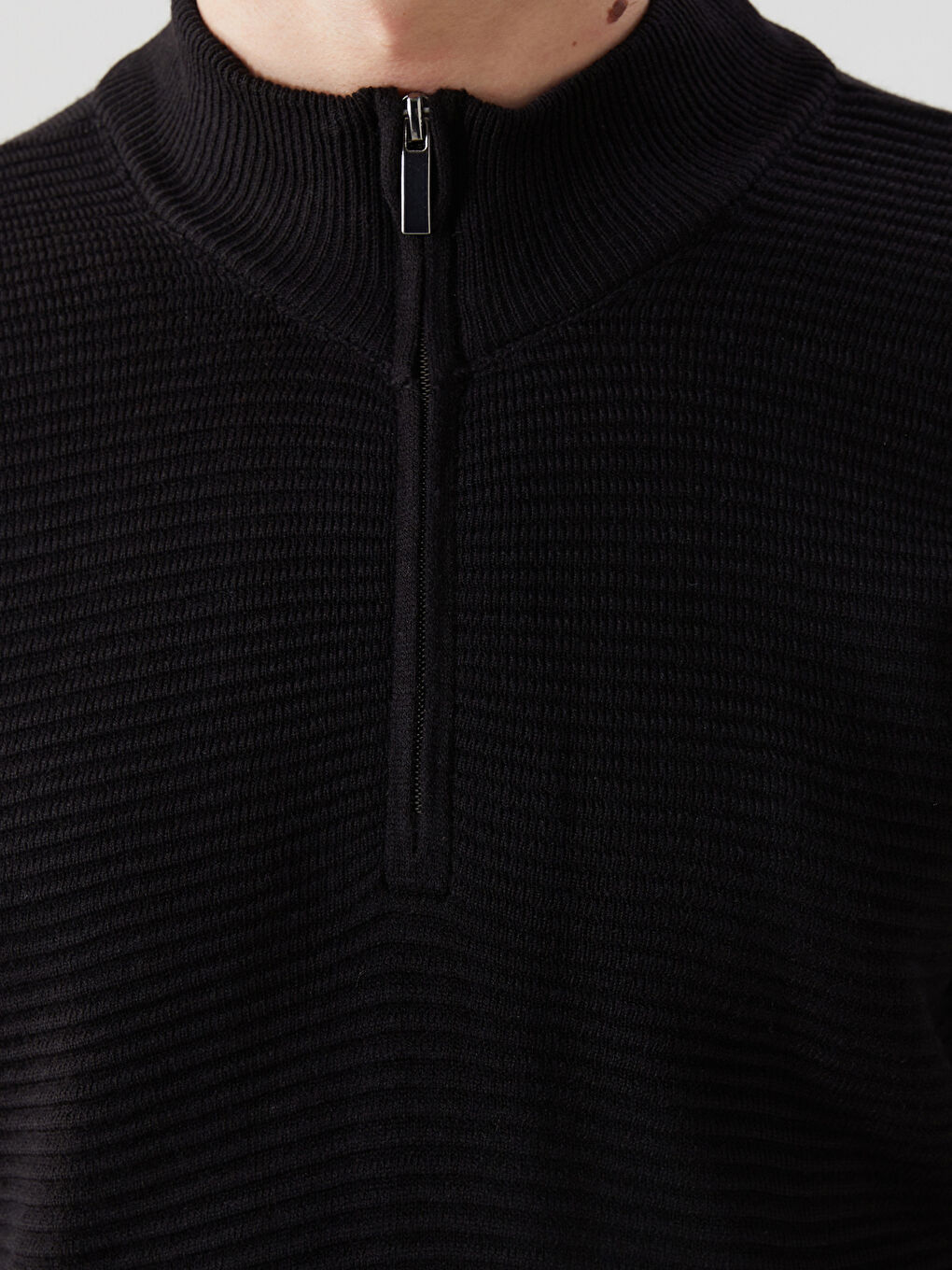 Turtle Neck Long Sleeve Men's Tricot Sweater -W40327Z8-CVL
