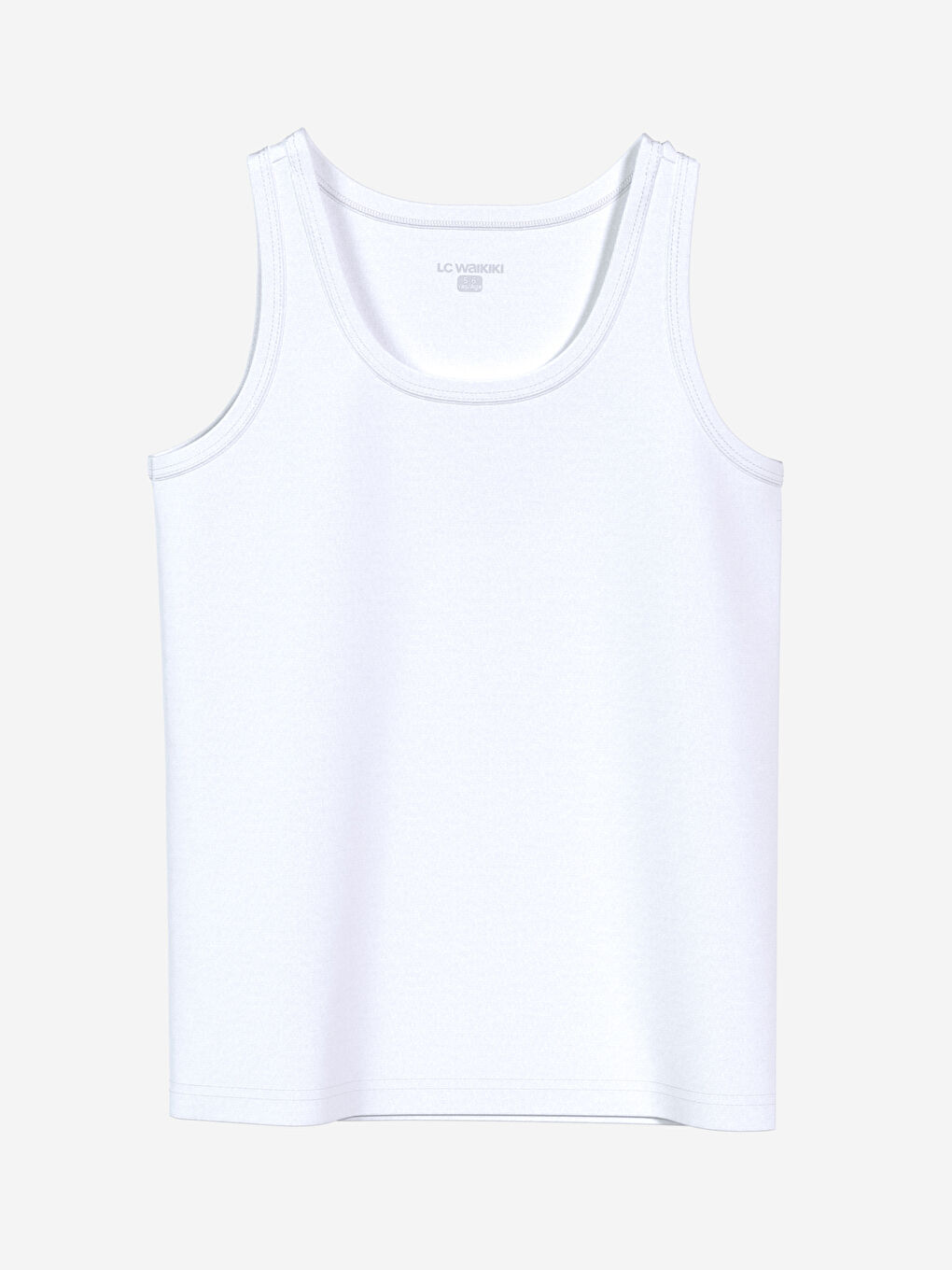 Beyaz Bisiklet Yaka Erkek Çocuk Atlet