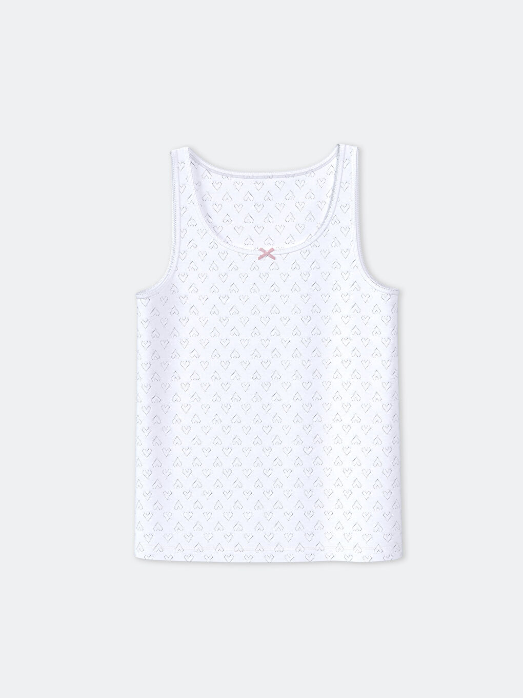 Beyaz Bisiklet Yaka Kız Çocuk Atlet