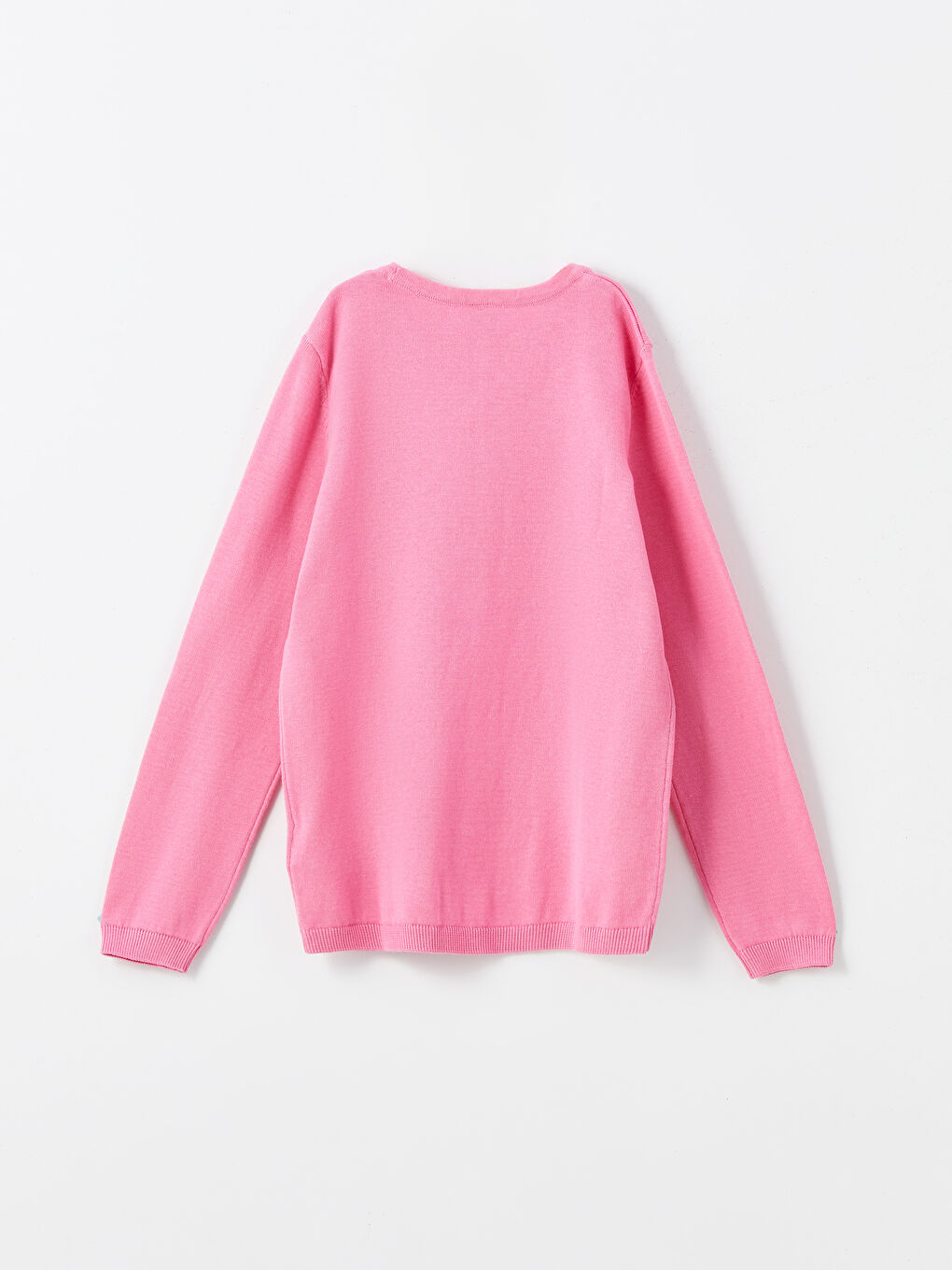Crew Neck Basic Long Sleeve Girls' Knitwear Sweater -W40387Z4-E6R