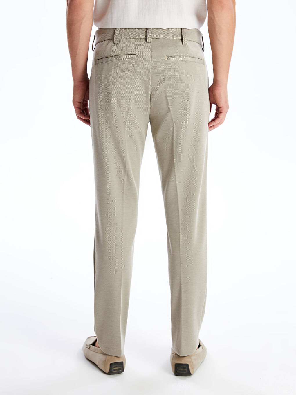 LCWAIKIKI Classic Bej Melanj Slim Fit Erkek Pantolon - 3